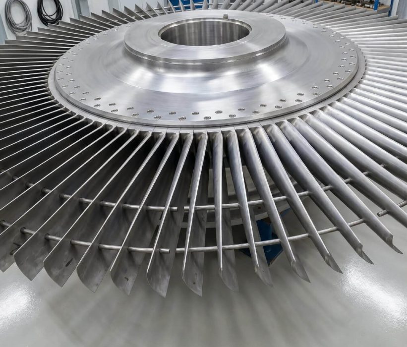 Steam turbine blades and rotor discs