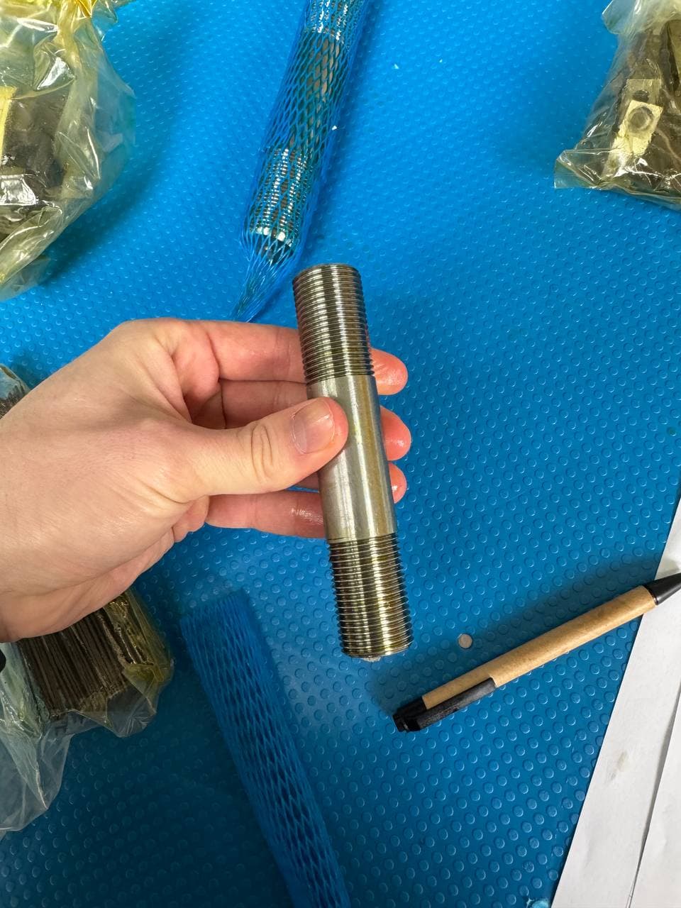 Steam turbine studs, nuts, and springs